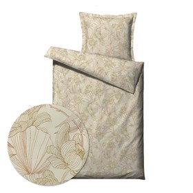 Sengetøj 140x220 / 50x70 cm - Foliage Terrakotta - 100% bomuld - Södahl