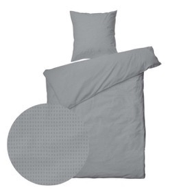 Sengetøj 200x200 cm - Blocks - Bomuldssatin - Grey 