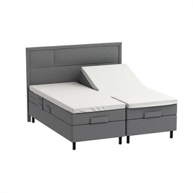 Splitlagen - H lagen 180x210 cm - Bomuldssatin TC400 - sand - Supreme by Luna Denmark