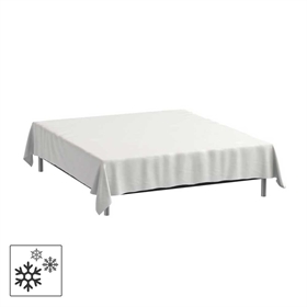 Glat lagen 150x250 cm - 100% Premium bomuld - hvid - Luna Denmark