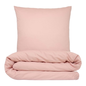 Sengetøj 200x220 cm - Blocks - Bomuldssatin - Rosa - PRIMA by Luna Denmark