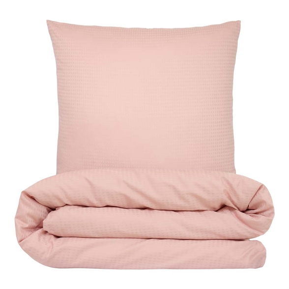 Sengetøj 200x220 cm - Blocks - Bomuldssatin - Rosa - PRIMA by Luna Denmark