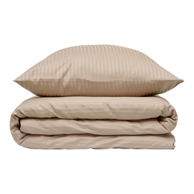 Smal stribet Mokka - Bomuldssatin - ProSleep